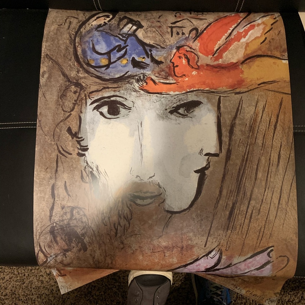Marc Chagall numbered poster.